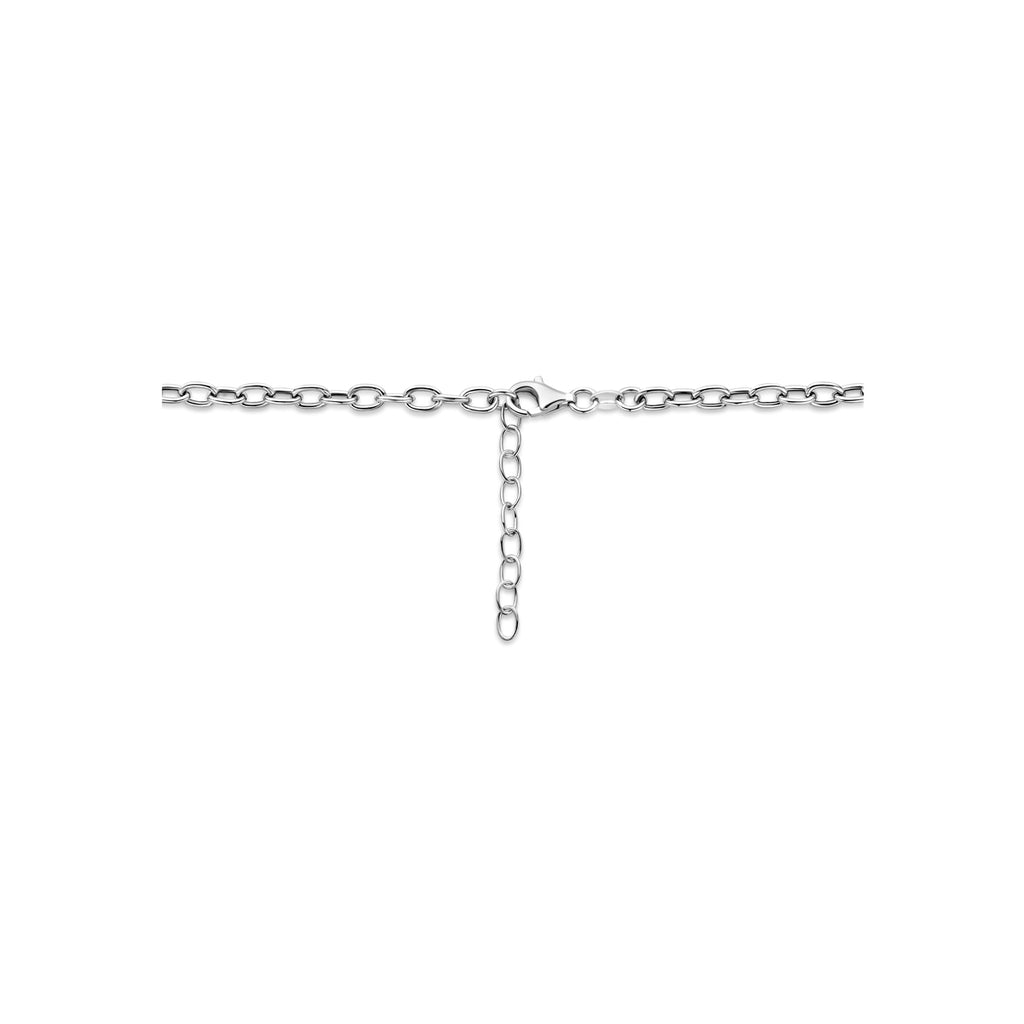 Detail karabijnsluiting zilveren ketting met koffieboon - City Juwelier