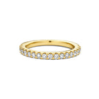 Detail natuurlijke diamanten in geelgouden ring H SI kwaliteit - City Juwelier