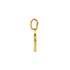 Detail opname van 9K gouden hart hanger afwerking - City Juwelier