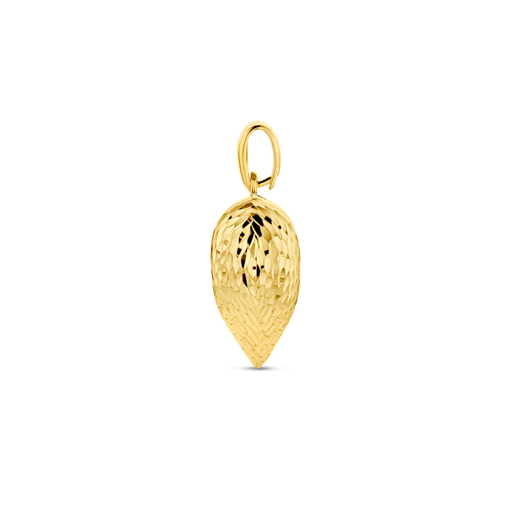 Detail van 925 verguld zilveren hart hanger - City Juwelier