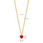 Detail van 925 zilver gold plated ketting met hart - City Juwelier