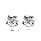Detail van Floressa bloem oorbellen 26mm diameter - City Juwelier