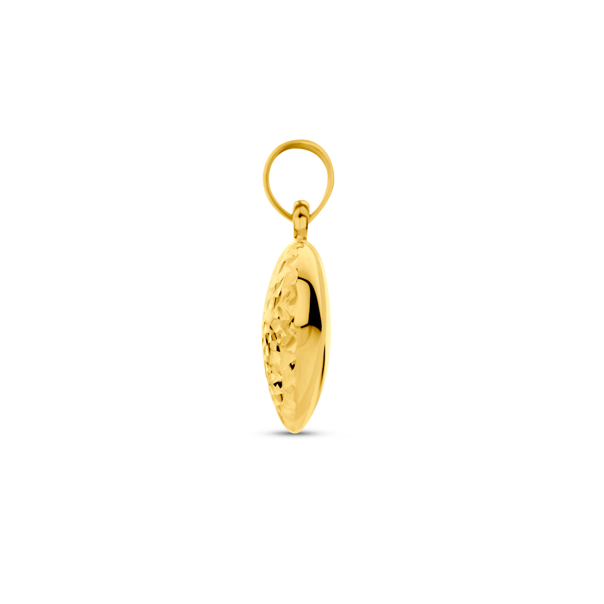 Detail van gouden hart hanger Coralisse 14K geelgoud - City Juwelier