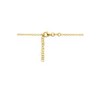 Detail van gouden ketting met fijne schakels en romantische hangers - City Juwelier