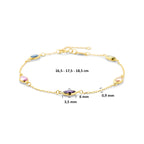 Detail van Stelloria armband met peridot amethist en aquamarijn stenen - City Juwelier