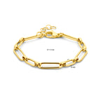 Detail van vergulde zilveren armband 6mm schakels - City Juwelier