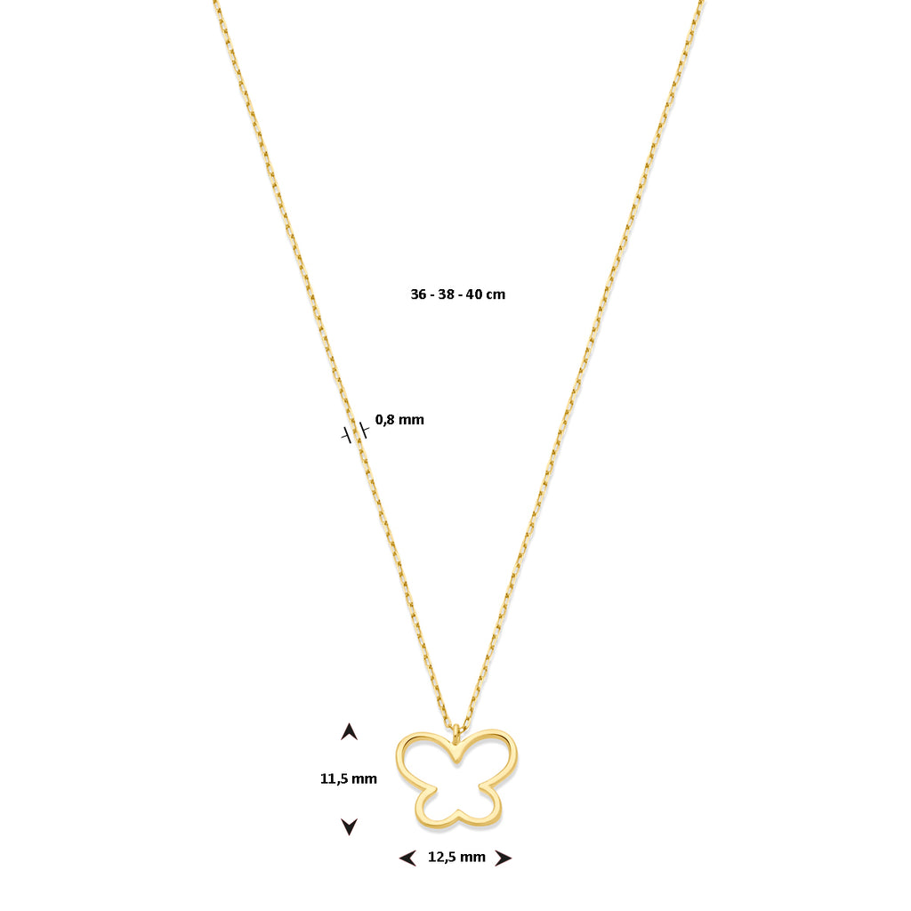Detail verstelbare sluiting 14K gouden kinderketting - City Juwelier