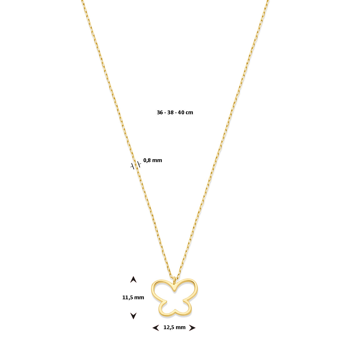 Detail verstelbare sluiting 14K gouden kinderketting - City Juwelier