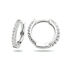 Detail zilveren klapoorbellen met klapsluiting en zirkonia - City Juwelier