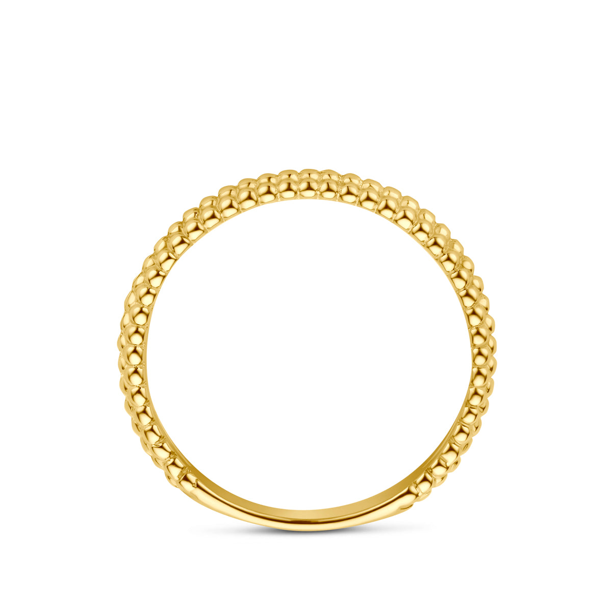 Diamavine 14 karaat geelgouden ring zijaanzicht met schitterend patroon - City Juwelier