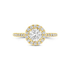 Diamélia verlovingsring diamant schuin perspectief met fonkelende steen voor dames - City Juwelier