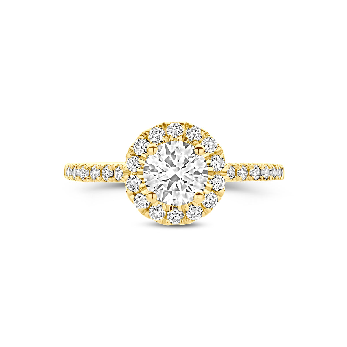 Diamélia verlovingsring diamant schuin perspectief met fonkelende steen voor dames - City Juwelier