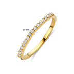 Diamira gouden ring gedragen op hand - City Juwelier