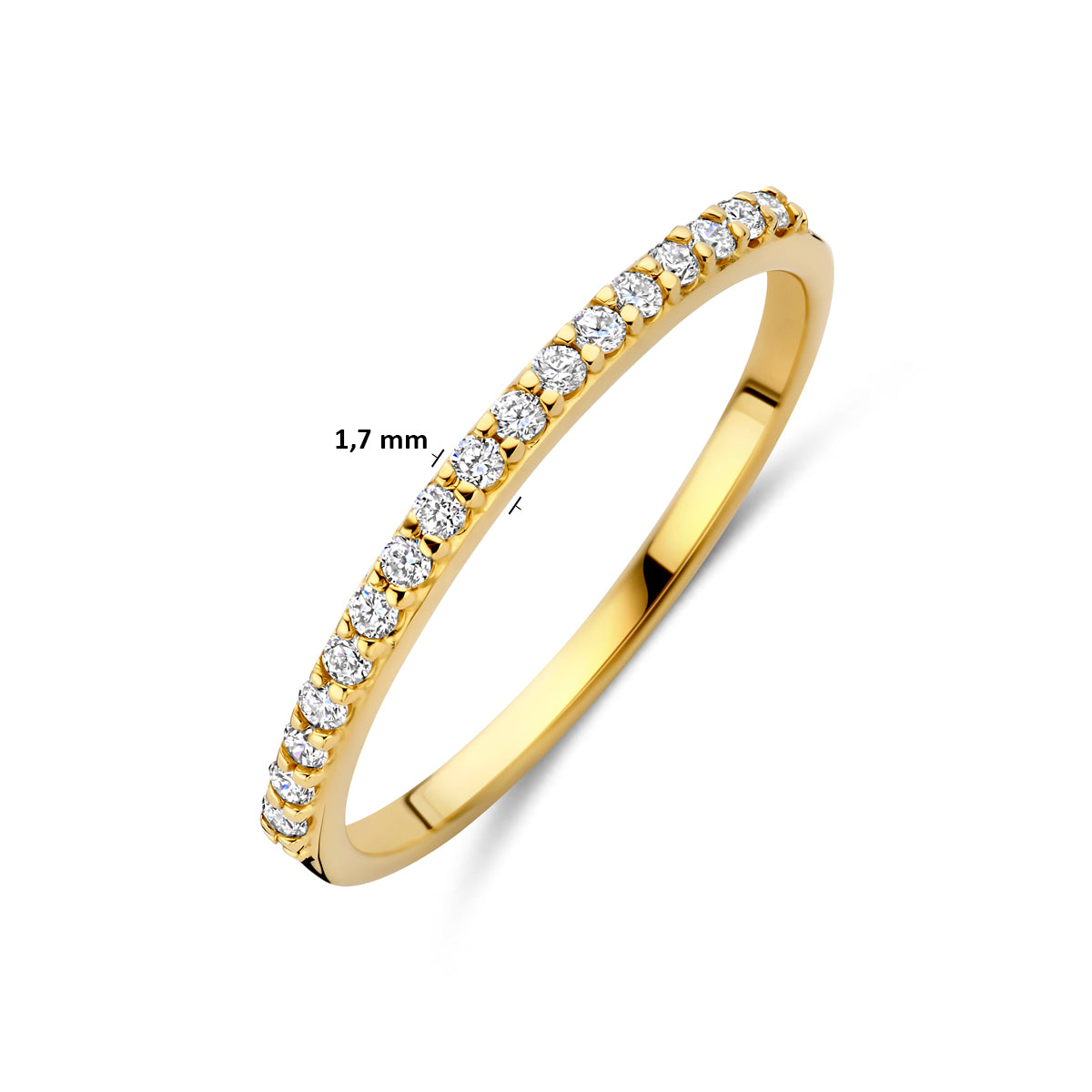 Diamira gouden ring gedragen op hand - City Juwelier