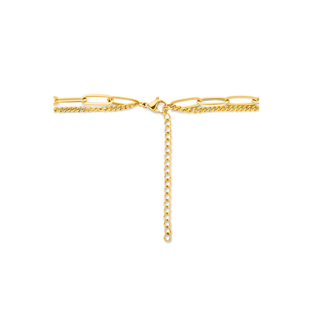Multi-collier gourmette en paperclip