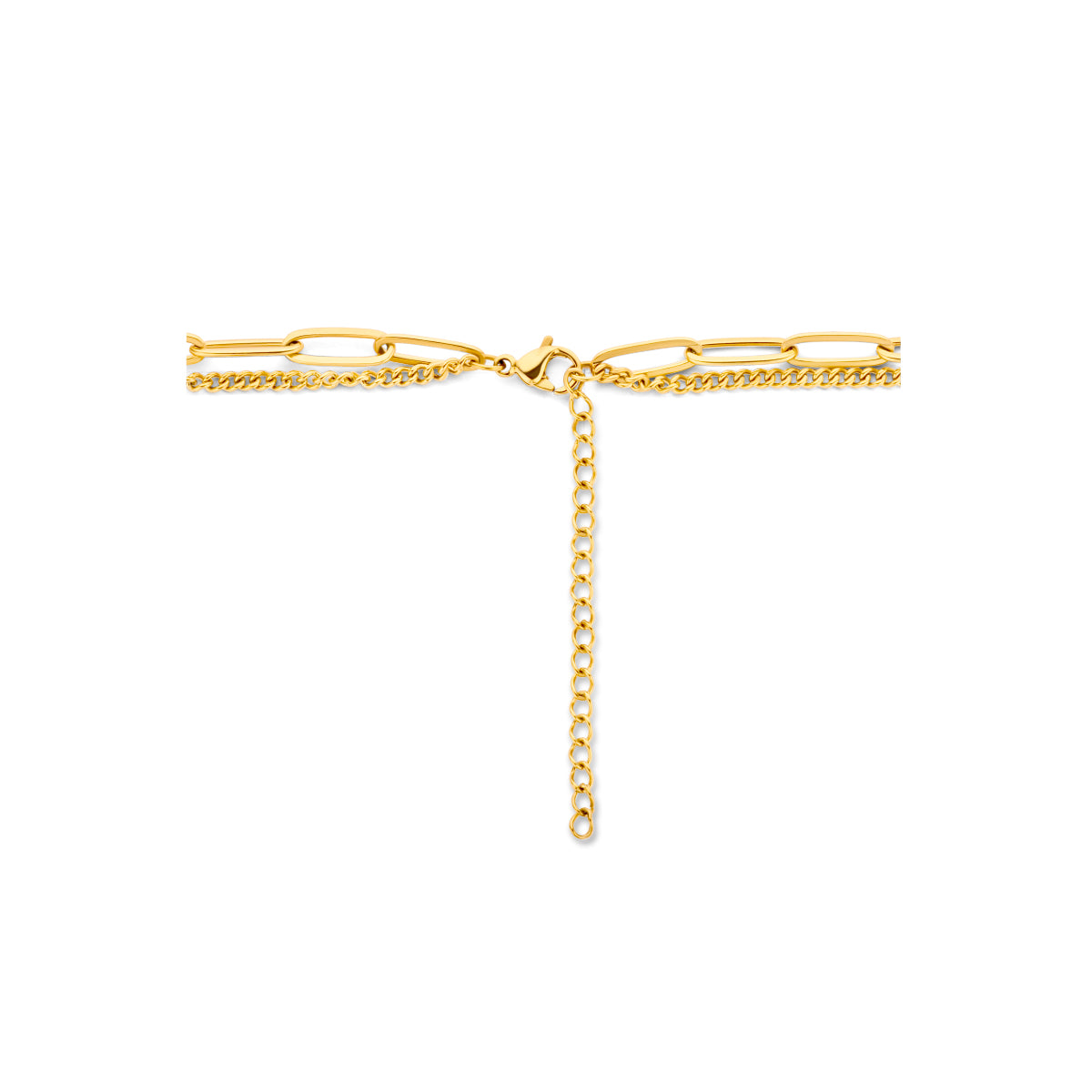 Multi-collier gourmette en paperclip
