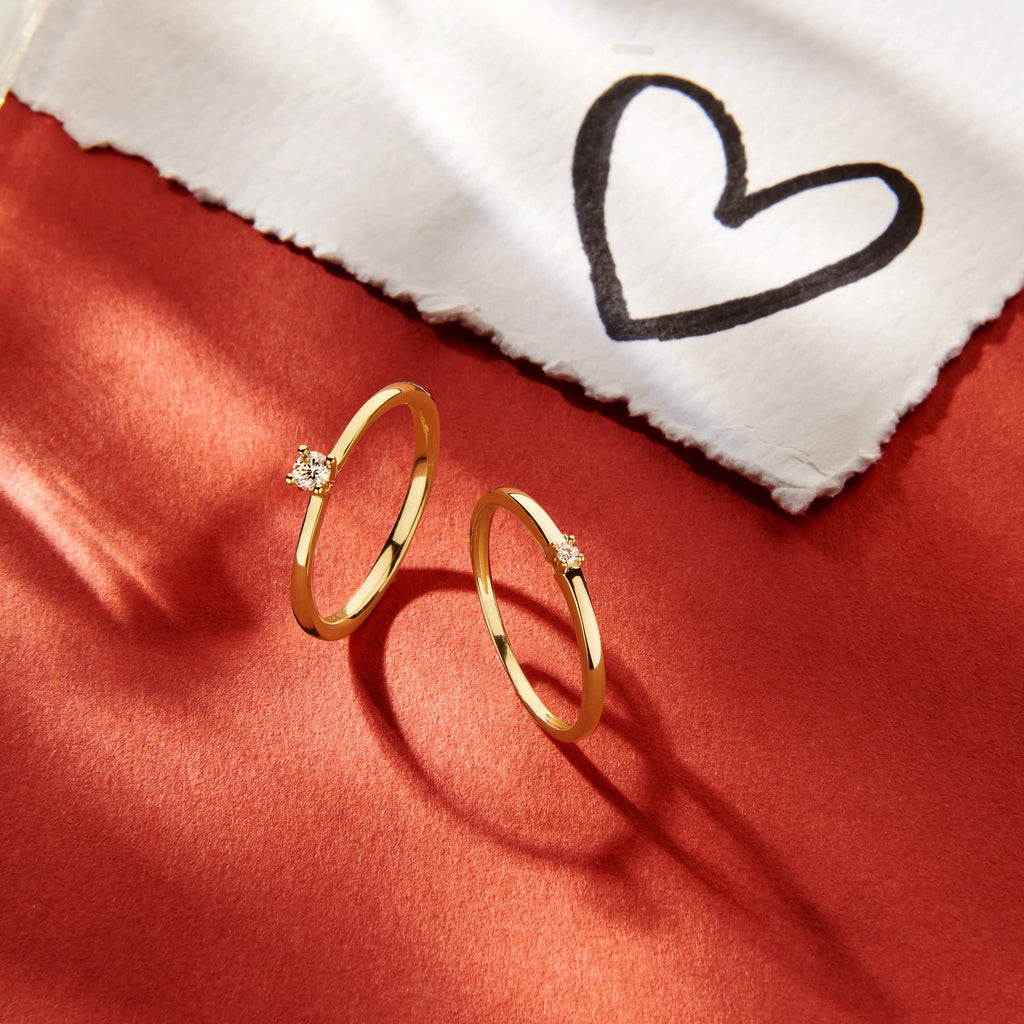 Elegante 14K geelgouden dames ring close-up - City Juwelier