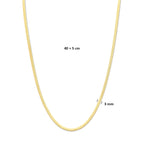 Elegante gouden omega ketting vooraanzicht dames - City Juwelier