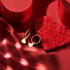 Elegante gouden oorringen met hart voor dames - City Juwelier