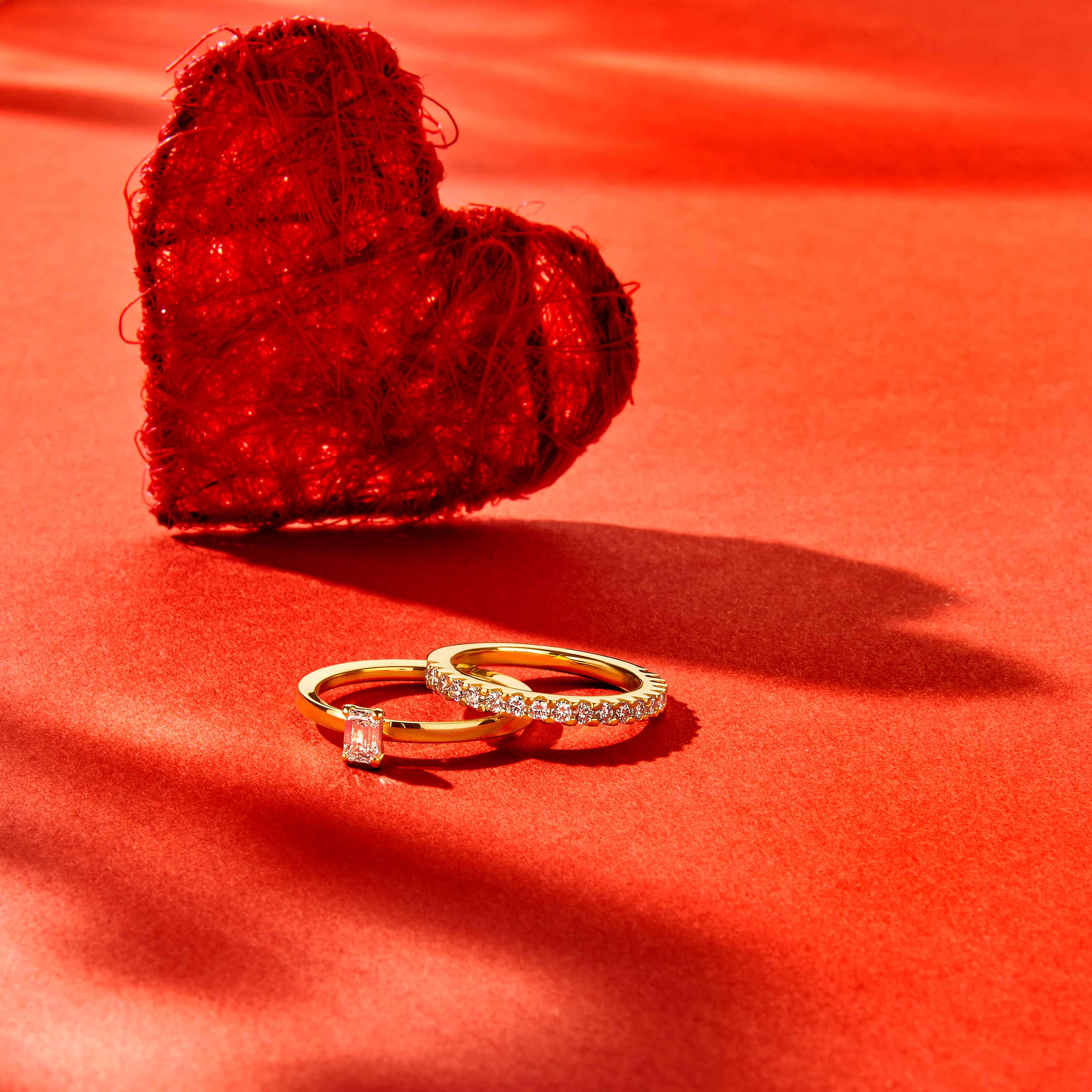 Elegante gouden ring met diamanten rij voor dagelijks dragen - City Juwelier