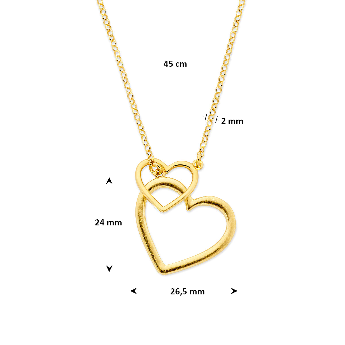 Elegante vergulde ketting 45cm voor vrouwen - Coraviara