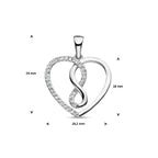 Elegante zilveren hart infinity hanger als valentijngeschenk voor haar - City Juwelier