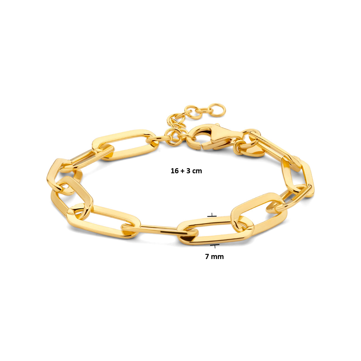 Armband paperclip platte buis