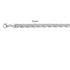 Falconia heren armband zilver met karabijnsluiting detail - City Juwelier