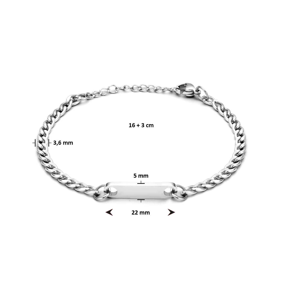 Graveerarmband plaat
