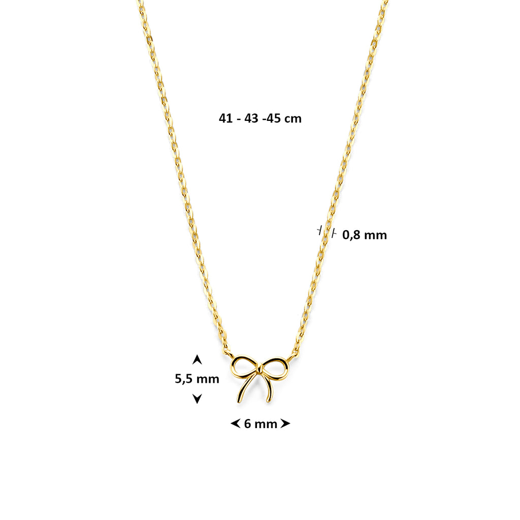 Fiocchetta gouden ketting op neutrale achtergrond - City Juwelier