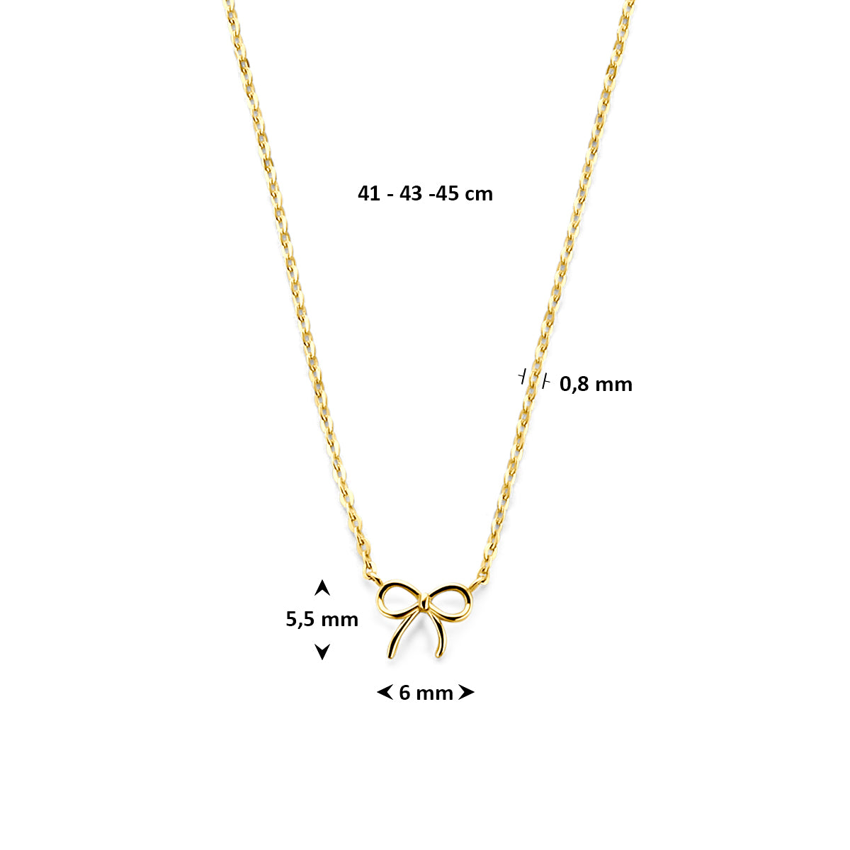 Fiocchetta gouden ketting op neutrale achtergrond - City Juwelier