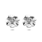 Floressa bloem oorbellen in zilverkleurig stainless steel voor vrouwen - City Juwelier