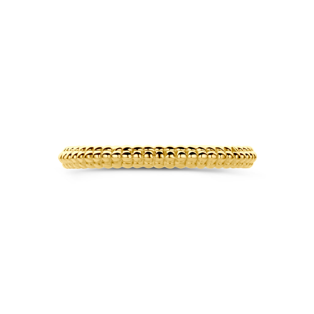 Gediamanteerde gouden damesring Diamavine detail opname geelgoud - City Juwelier