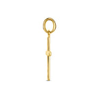 Gediamanteerde gouden kruis hanger zijaanzicht in geelgoud voor vrouwen - City Juwelier
