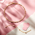 Geelgouden dames armband met karabijnsluiting en parels - City Juwelier