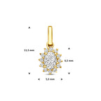 Geelgouden dames hanger met 0.21ct diamant uit de Diamavielle collectie - City Juwelier