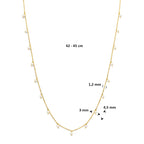 Geelgouden dames ketting met parels detail sluiting 585 goud - City Juwelier