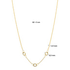 Geelgouden dames ketting Velantara volledig uitgelegd 42 cm - City Juwelier