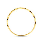 Geelgouden dames ring 14K goud zijaanzicht detail - City Juwelier