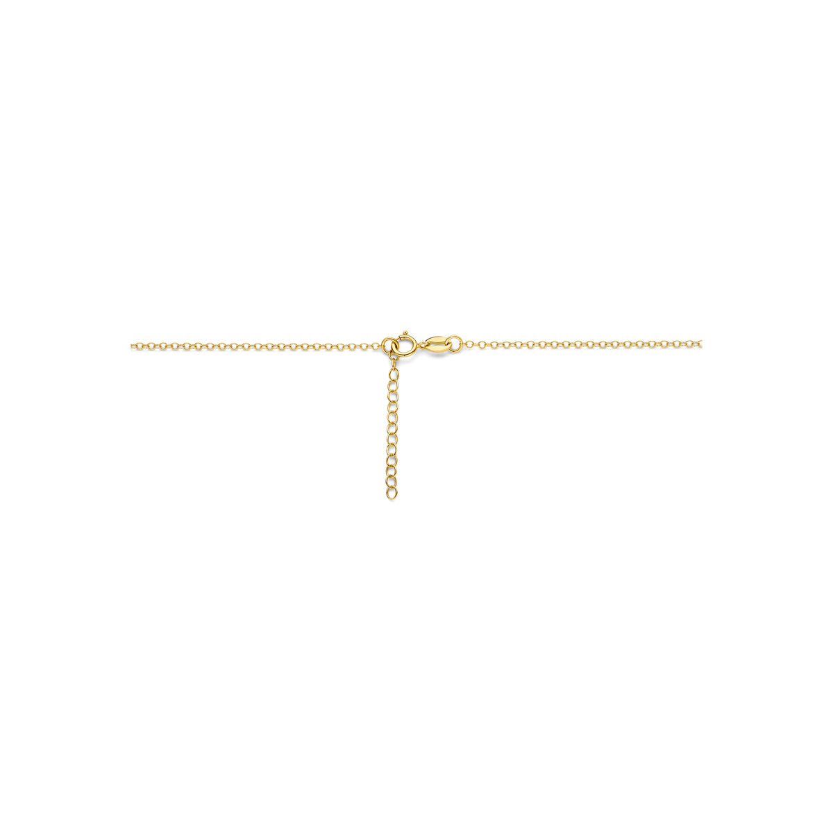 Geelgouden dames Y-collier detail van de schakelstructuur - City Juwelier