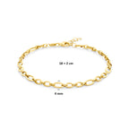 Geelgouden damesarmband Elenora detail schakel en sluiting - City Juwelier