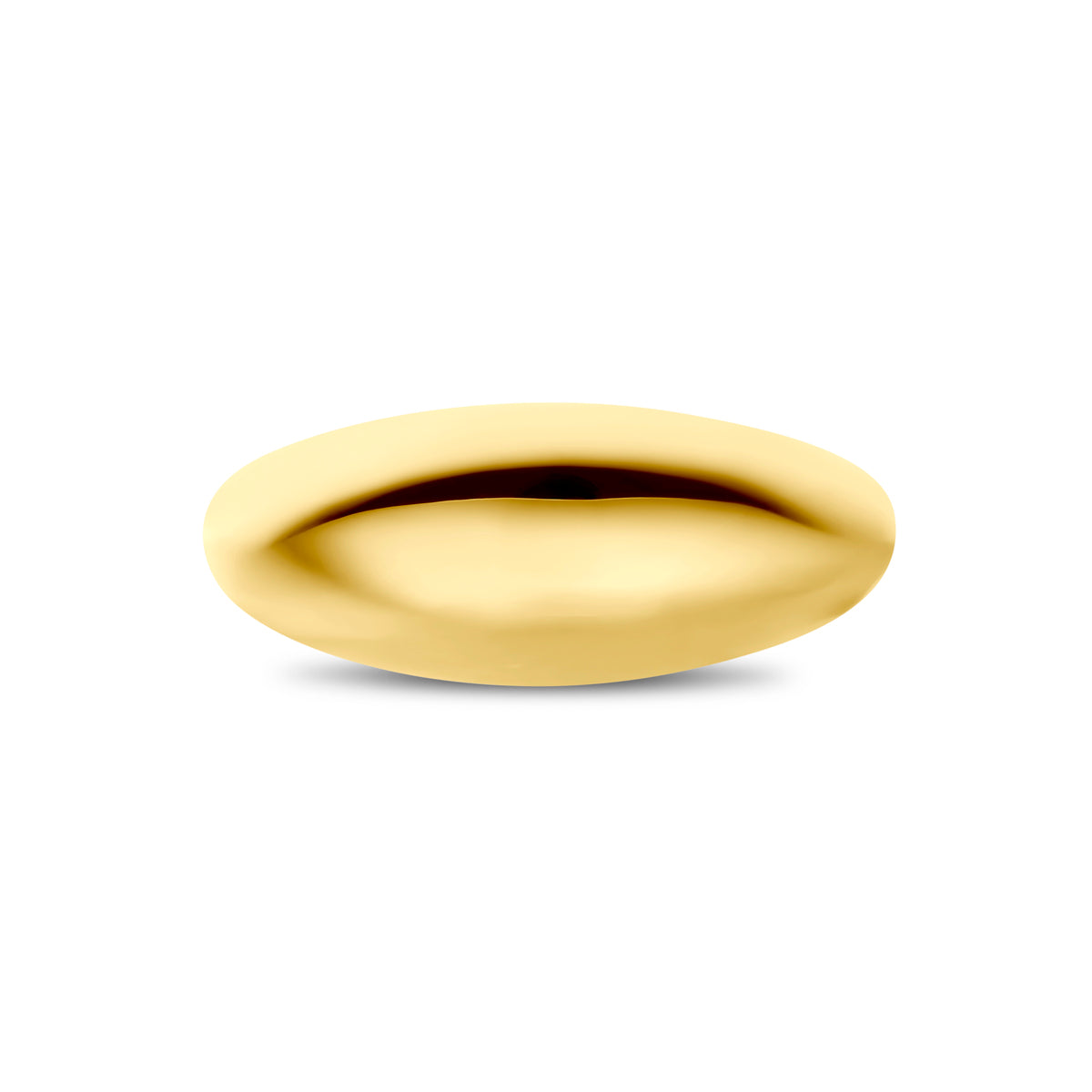 Geelgouden damesring Ballonetta detail van de 8mm brede band - City Juwelier