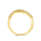 Geelgouden diamanten ring zijaanzicht met schitterende steen - City Juwelier