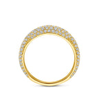 Geelgouden ring met diamant zijaanzicht detail voor vrouwen - City Juwelier
