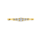 Geelgouden ring met zirkonia zijaanzicht voor vrouwen - City Juwelier