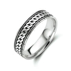 Geoxideerde zilveren heren ring 925 sterling zilver vooraanzicht - City Juwelier