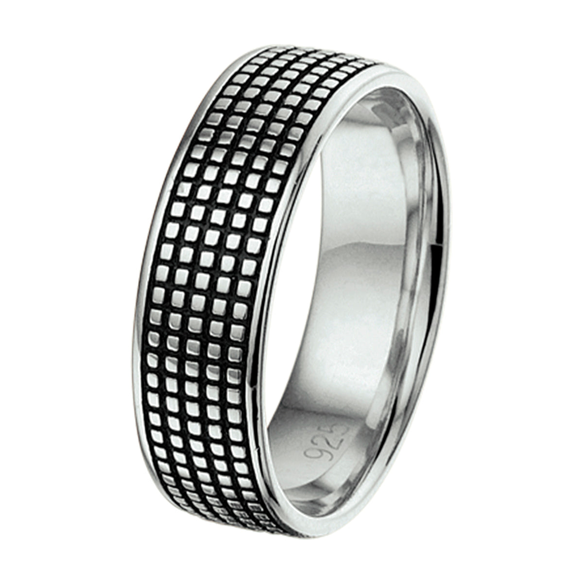 Geoxideerde zilveren heren ring Obscurina vooraanzicht - City Juwelier