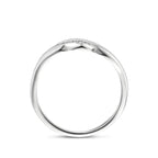 Gerhodineerde zilveren damesring met zirkonia zijaanzicht - City Juwelier
