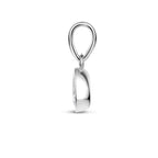 Gerhodineerde zilveren hanger zijaanzicht met schitterende zirkonia - City Juwelier