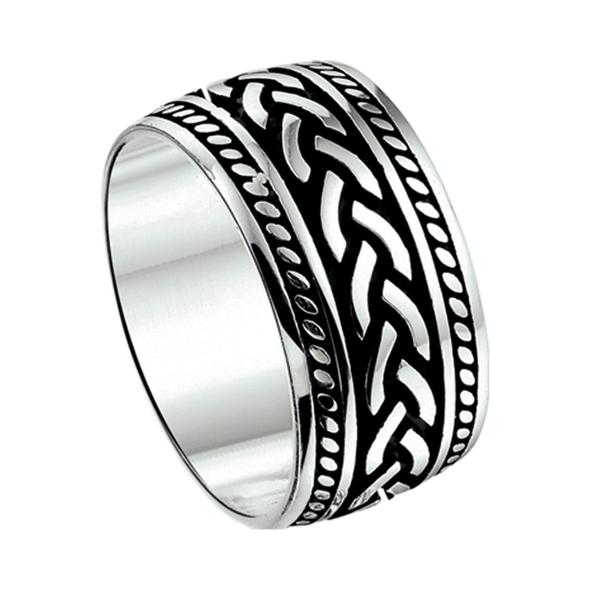 Gerhodineerde zilveren heren ring 925 sterling zilver - City Juwelier